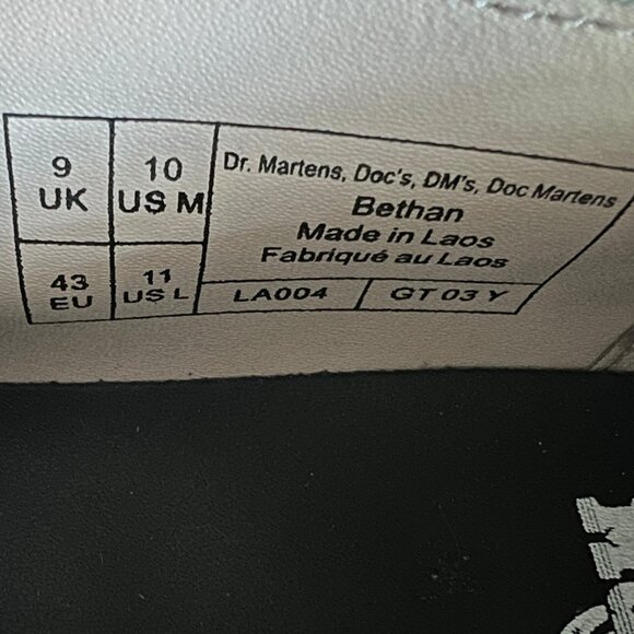 DR. MARTENS Bethan T-Bar Leather Platform Shoes NEW Sz 11 - Picture 7 of 8